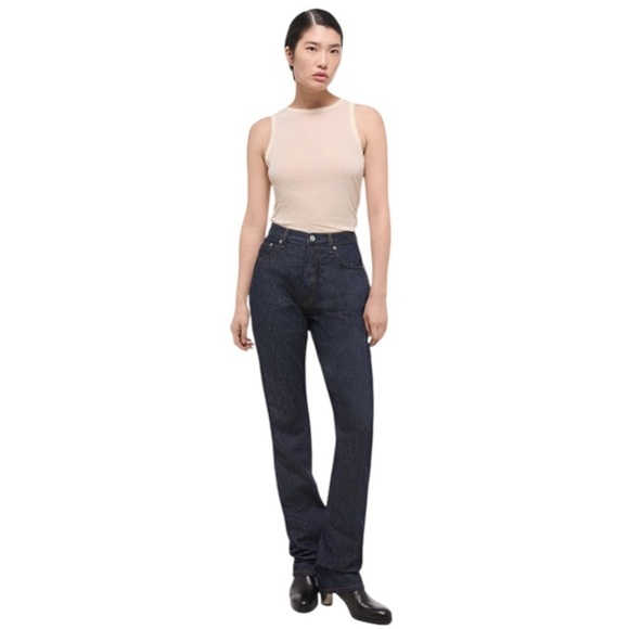 Longchamp Straight Leg Denim Jeans Blue Women’s Size 36 - Picture 12 of 12